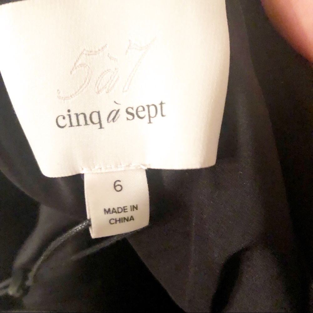 Cinq a Sept Bryn Black Fringe Cocktail Dress New - Picture 8 of 8